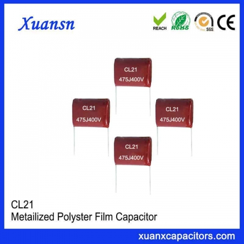 CL21 polyester film capacitor 475J400V