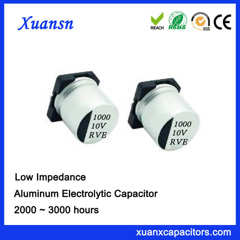 1000uf-10v-2 smd aluminium electrolytic capacitor