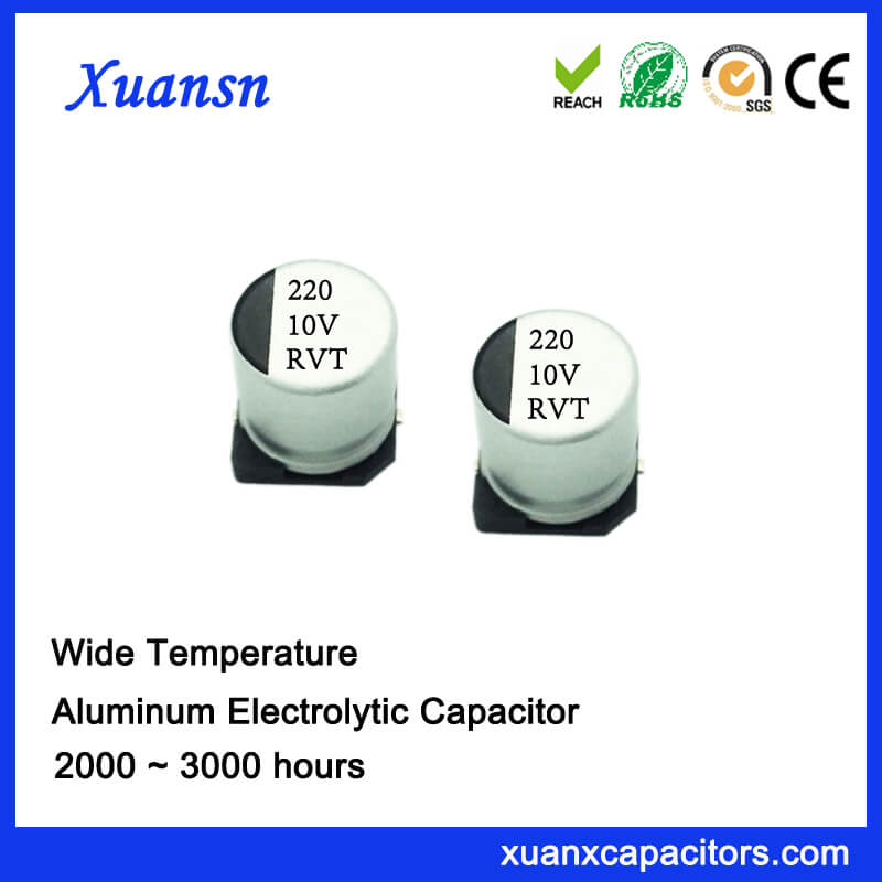 220uf-10v-1 220UF 10V Chip Type Electrolytic Capacitor