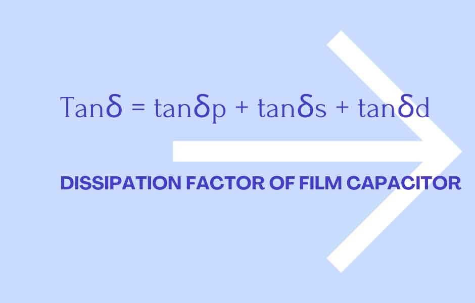 What is the dissipation factor of film capacitors and frequency