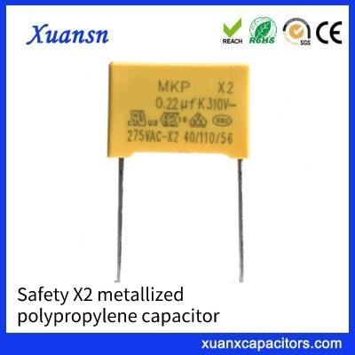 Safety X2 metallized polypropylene capacitor
