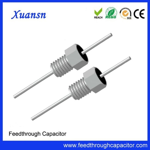 10pF 100VDC threaded feedthrough capacitor