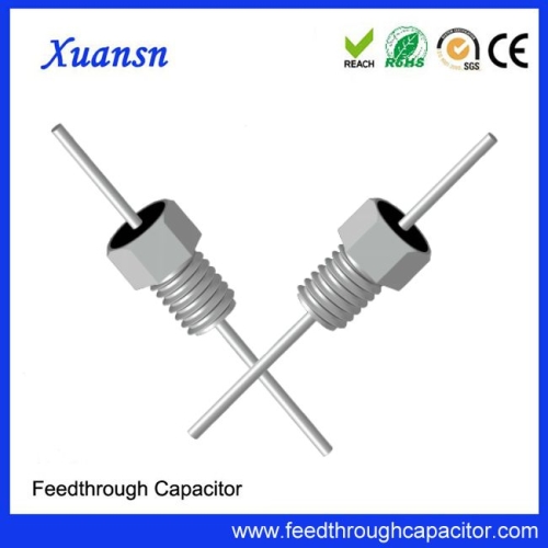 4.7pF 100VDC threaded feedthrough capacitor