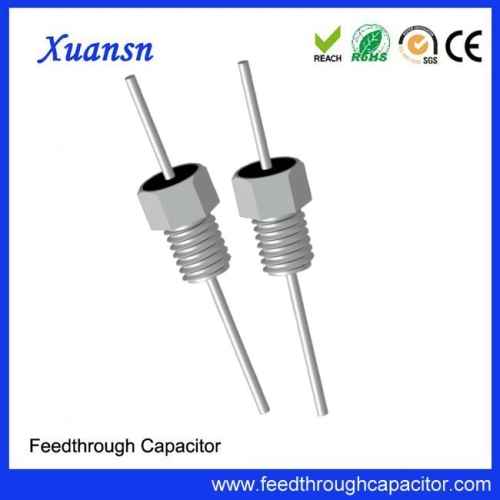 470pF 100VDC threaded feedthrough capacitor
