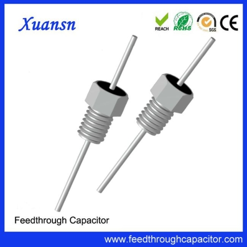 5.1pF 100VDC threaded feedthrough capacitor