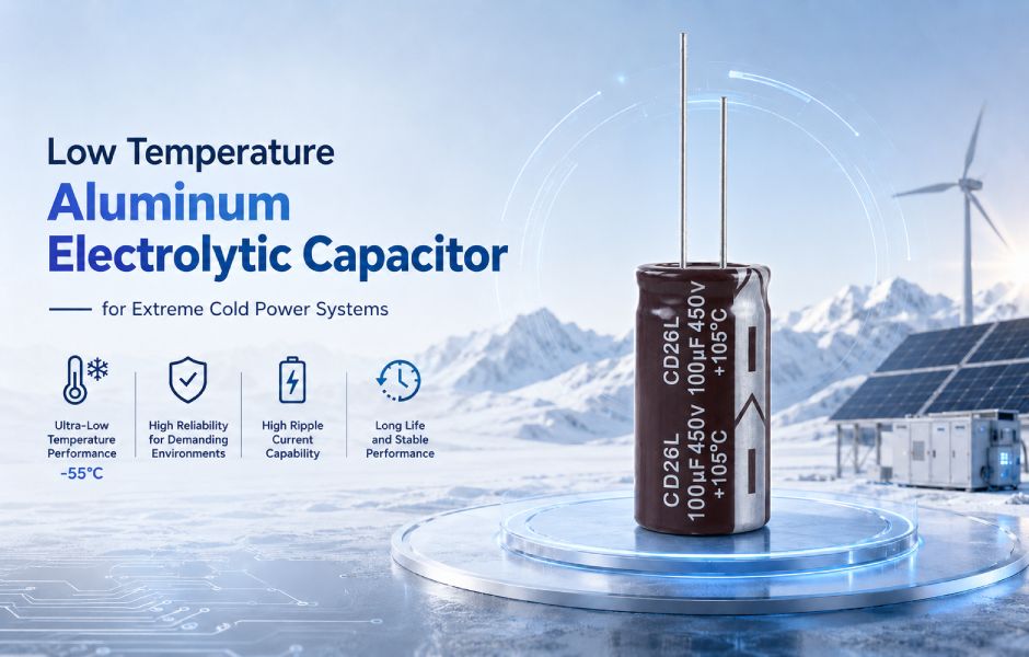 Low Temperature Aluminum Electrolytic Capacitor for Extreme Cold Power Systems