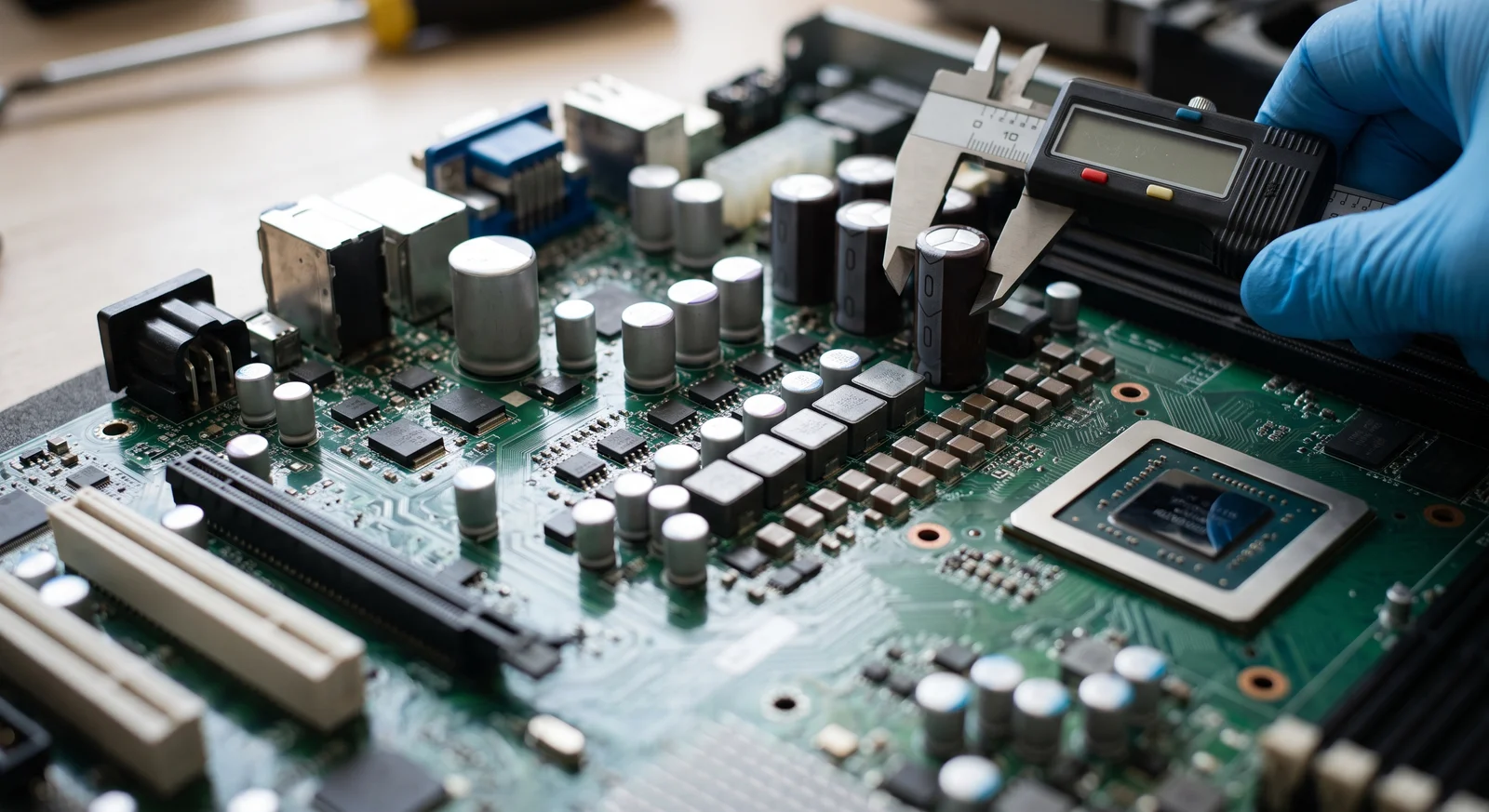 AI server capacitor selection - aluminum electrolytic, polymer, MLCC, and supercapacitor samples for power stage selection